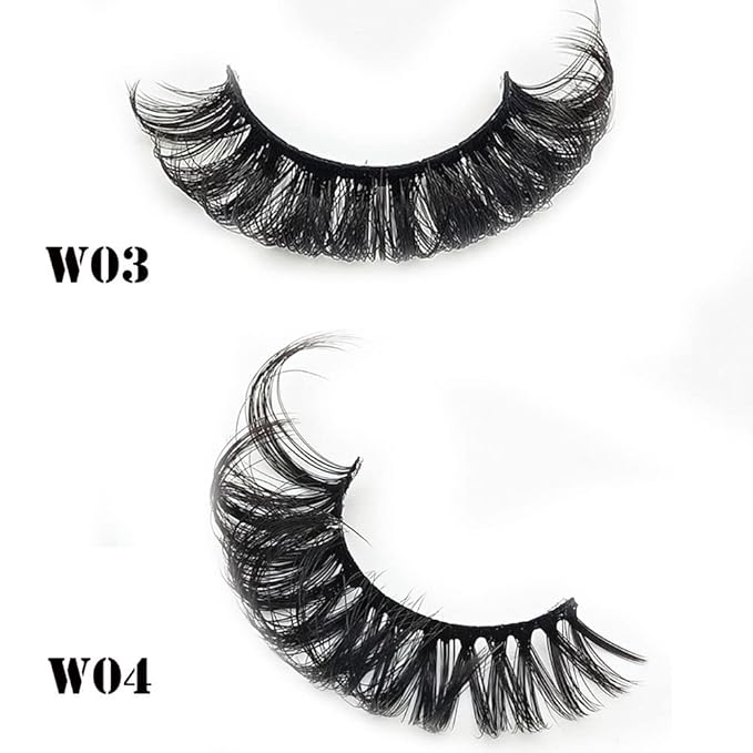 outopen 10 Pairs Russian Volume Eyelashes DD Curl Faux Mink Lashes Long Fluffy Soft Wispy Eye Lashes Reusable Natural Look Eyelashes Extension(DD Curl |15-18MM)