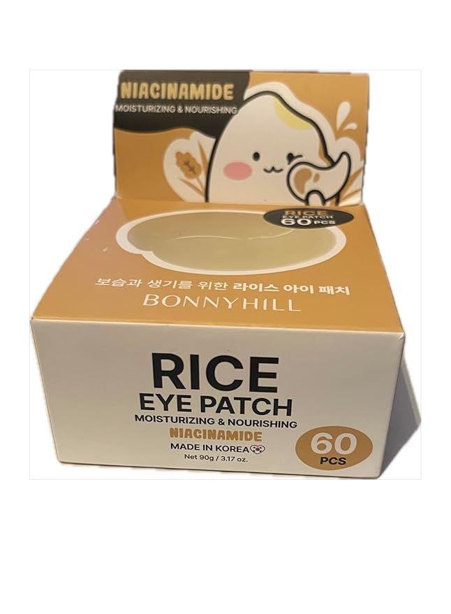 Rice Eye Patch, Moisturizing & Nourishing, Niacinamide, 60 pcs