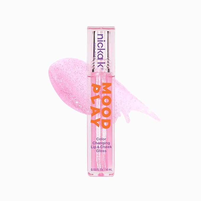 NICKA K NEW YORK Mood Play Lip and Cheek, Color Changing Lip and Cheek Stick, Gloss (Lip Gloss)