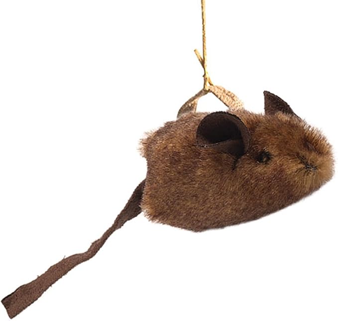 OurPets Play-N-Squeak Batting Practice Cat Toy, Real Mouse Sound Inside | Real Mouse Sound, Catnip to Entice Hunting Instincts, 4.5 x 1.6 x 7.8 In