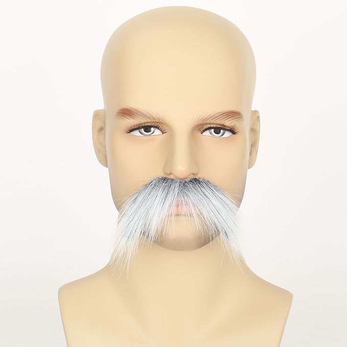 Fake Mustache for Men Classic Halloween Self Adhesive Fake Beard Novelty Stick On Fake Mustaches