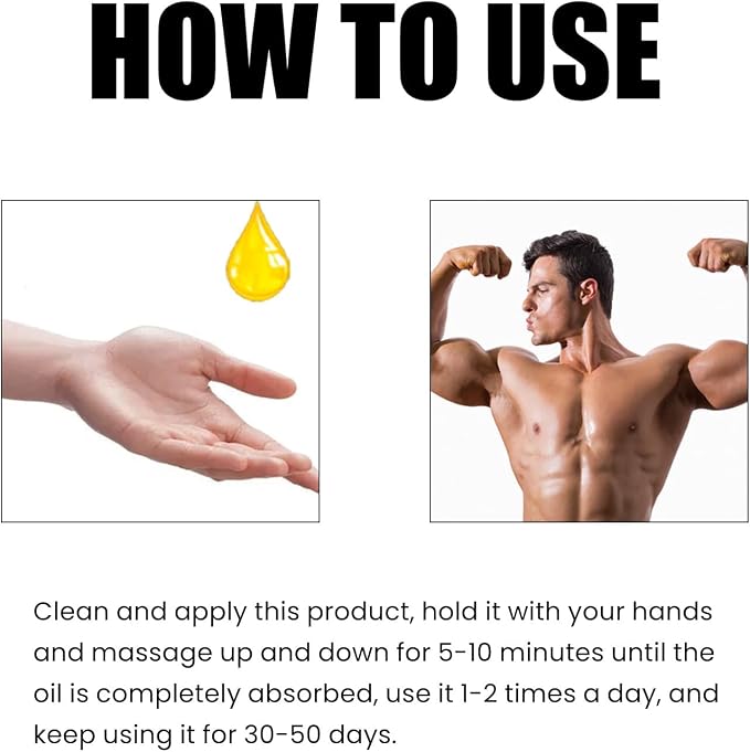 Men Extra Strength Power Essential Oil for Body Massage