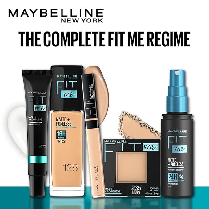 Maybelline Fit Me Matte + Poreless Pressed Face Powder Makeup & Setting Powder, Porcelain, 1 Count