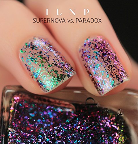 ILNP Supernova - Green, Teal, Blue, Purple Ultra Chrome Color Shifting Flakie Nail Polish