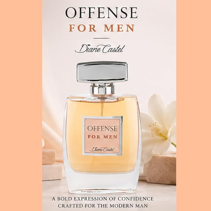 Diane Castel Offense - Citrus Woody Fragrance - Cologne for Men - Mens Cologne - Fresh Opening of Lemon, Orange, Grapefruit, and Pear - 3.3 oz