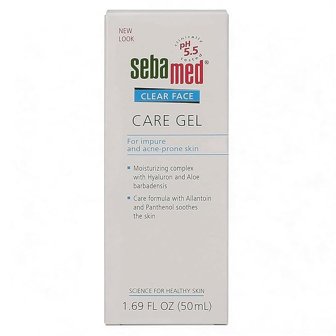 SEBAMED Clear Face Care Gel (50mL) with Aloe Vera and Hyaluronic Acid for Impure and Acne Prone Skin - Made in Germany