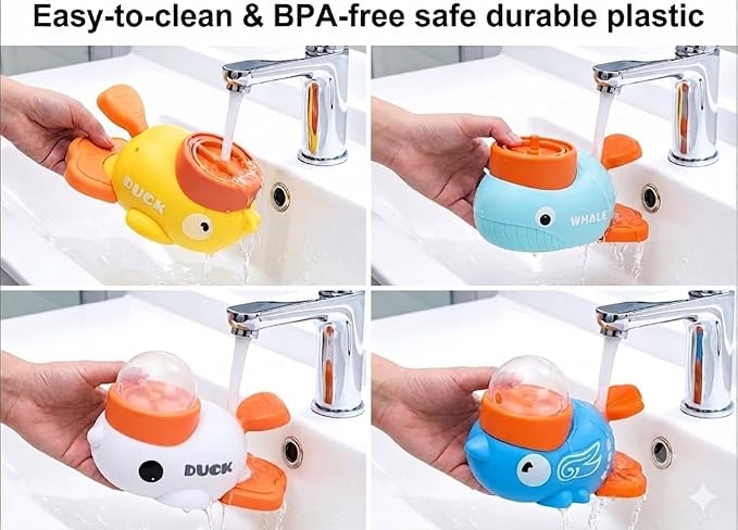 Anxuyixin2-in-1 Duck Shaped Interactive Pet Puzzle Toy, Slow Food Dispenser (Yellow Duck and Blue Whale Shaped with Buttons), Cat and Dog Snack Dispenser Feeding Toy