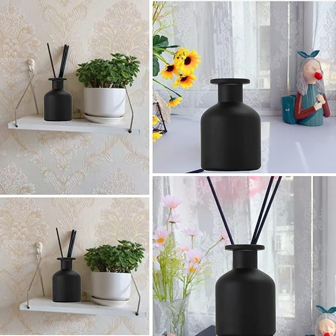 1PCS 150ml/5oz Empty Refillable Glass Diffuser Bottle Exquisite Essential Oils Container for DIY Replacement Aromatherapy Diffuser Sticks Sets Essential Oils Crafts Decor