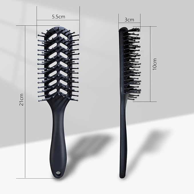 kuwa Curly Hair Brush,Detangling Brush for Black Natural Hair, Dry and Wet Vented Detangler Hair Brush for Women and Men,Reduces Breakage for All Hair Types
