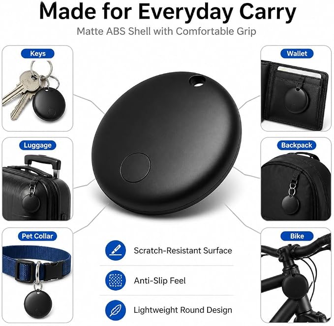 GPS Tracker for Vehicles No Monthly Fee (Android Only) - 2 Pack | Mini Car Tracker Tag, Tracking Devices, Hidden Compatible with Google's Find Hub for Pet, Car, Key, Luggage