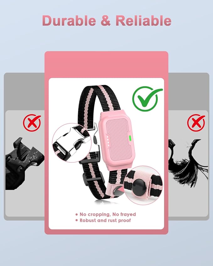 Shock Collar for Dogs, Dog Training Collar with Remote Control | IP67 Waterproof Receiver, Beep, Vibration, Safe Static Modes, Rechargeable,Adjustable Fit for 15–110 lb Dogs