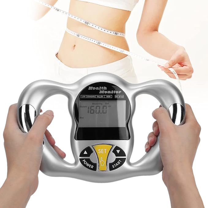 Handheld Body Fat Loss Monitor Smart Body Fat Scale BMI Meter Fat Analyzer Monitor Measure Device for Fitness Bodybuilding Muscle Gain Weight Loss