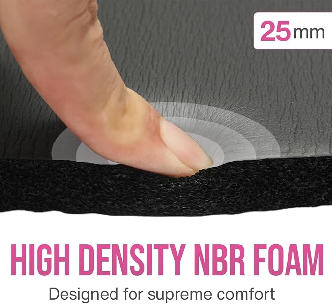 Kinesis Yoga Knee Pad Cushion - Extra Thick 1 inch (25mm) for Pain Free Yoga - Includes Breathable Mesh Bag for Easy Travel and Storage (Does Not Include Yoga Mat)