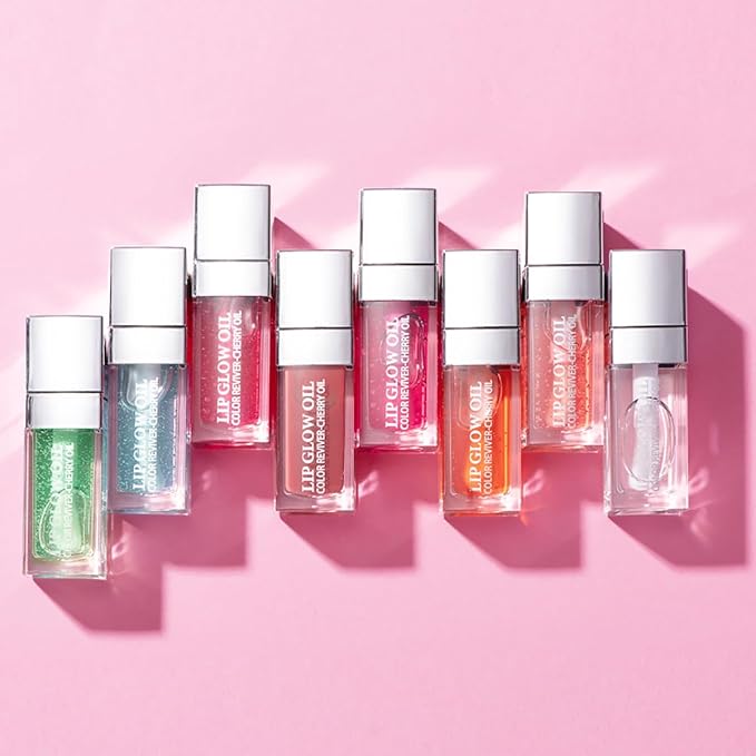 Hydrating Lip Glow Oil Moisturizing Plumping Lip Tint Lip Gloss Transparent Lip Balm Long Lasting Nourishing Repairing Lightening Lip Lines (001#+007#+012#)
