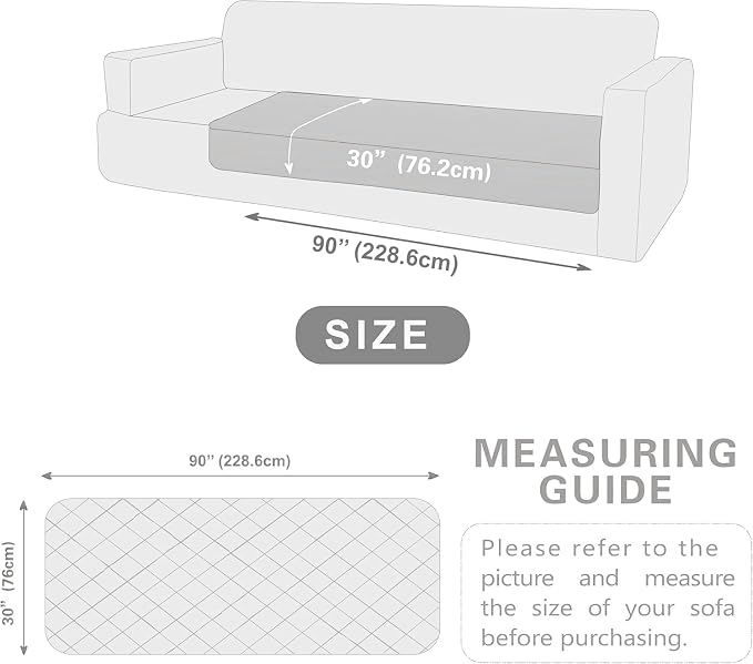 Dogs/Cats Bed Mats, Dog Pad Washable Removable Couch Cover with Anti-Slip Back, Plush Long Fur Mat, Perfect for Small, Medium and Large Dogs.(Light Gray, 30"x90")