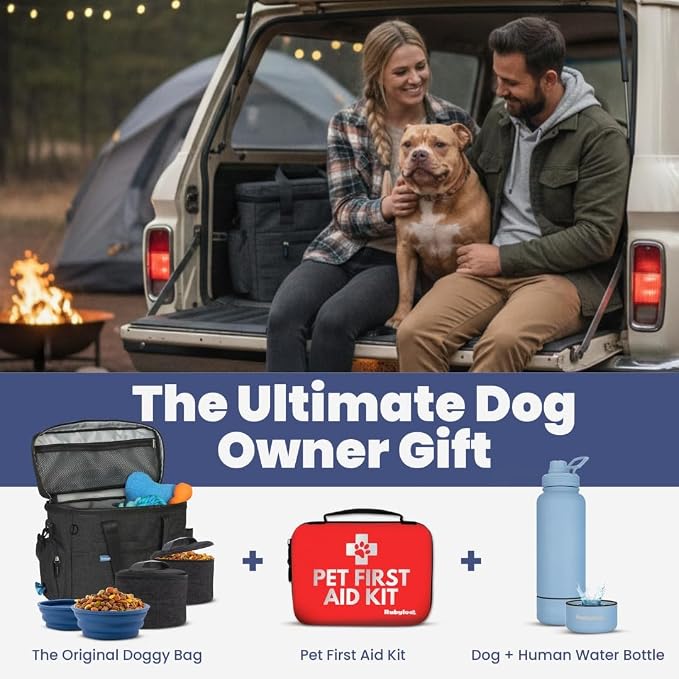 Rubyloo Original Doggy Bag™ Dog Travel Bag for Supplies with Travel Bowls