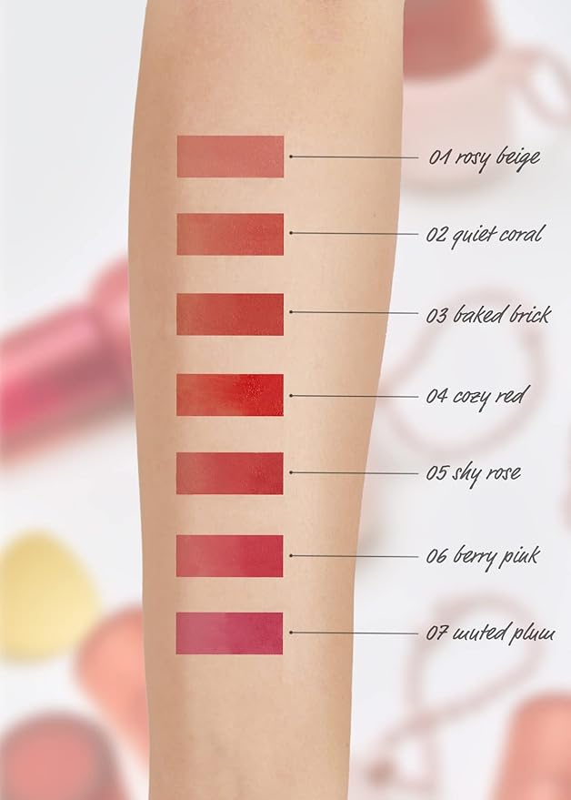 I'M MEME Color Key Ring Velvet Lip Tint - 07 Muted Plum | Long Lasting Lip Stain, Matte Finish, Smooth Texture, Kbeauty, Cute Korean Makeup, Compact, Portable Keychain, Travel-Friendly, Gift, 2.8g