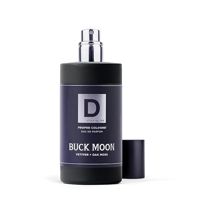 Duke Cannon Proper Cologne Buck Moon | Men's Eau de Parfum | Lime and Vetiver | Warm, Earthy, Long-Lasting Scent | 1.7 fl oz