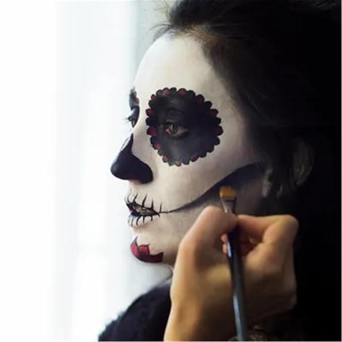 Go Ho Black Face Paint,Easily Washable Formula Face Body Paint Stick,Non-toxic Full-coverage Cream Black Body Paint for Halloween Costumes Cosplay SFX Skeleton Goths Makeup