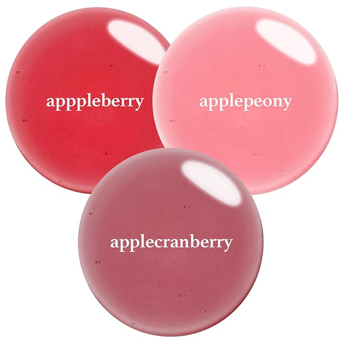 NOONI Korean Lip Oil Stain Set - Appleseed Lip Oil Trio | 2025 Holiday Ribbon Limited Edition, Korean Lip Stain Long Lasting, Stocking Stuffers, Teen Girl Gifts Trendy Stuff 0.12 Fl. Oz. x 3ea