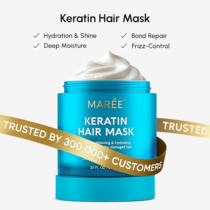 MAREE Leave-In Conditioner for Dry Damaged Hair, Leave-In Conditioner for Curly Hair, Color Treated