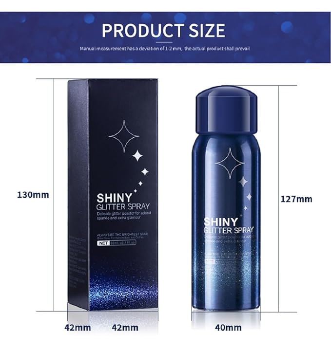 Body Glitter Spray, Perfect Body Sparkly for Music Festival Rave Stage Hair and Face Shimmer Glitter Makeup.