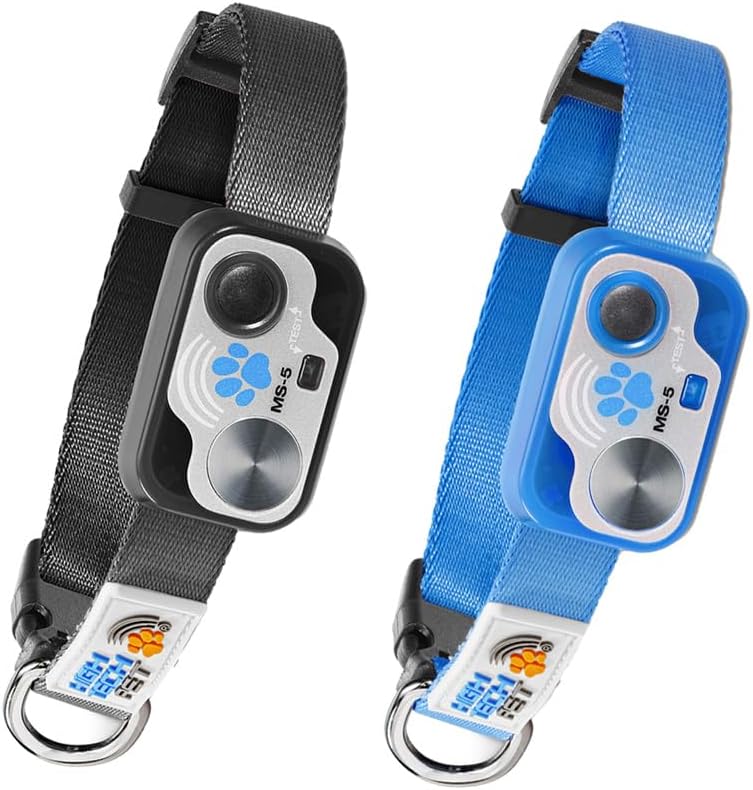 Genuine MS-5® Automatic Smart Pet Door Collar 2-Pack, Tested & Certified by High Tech Pet - Black & Blue