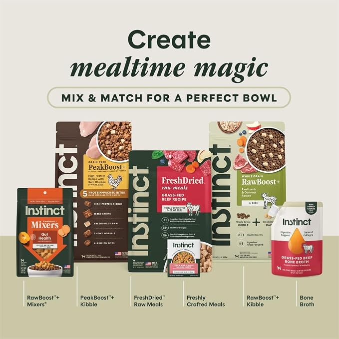 Instinct Freeze Dried Meals, Natural Dog Food, Wild-Caught Pollock, 14 oz. | FreshDried raw, 85% meat & organs, 15% non-GMO vegetables, fruits & other wholesome ingredients, supports overall vitality