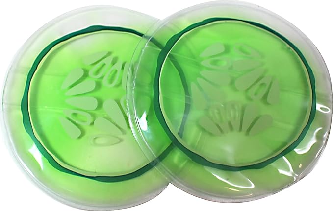 REUSABLE Gel Eye Coolers Cucumber Pack Pads Mask Eye Masque swelling puffiness relief by Kingsley