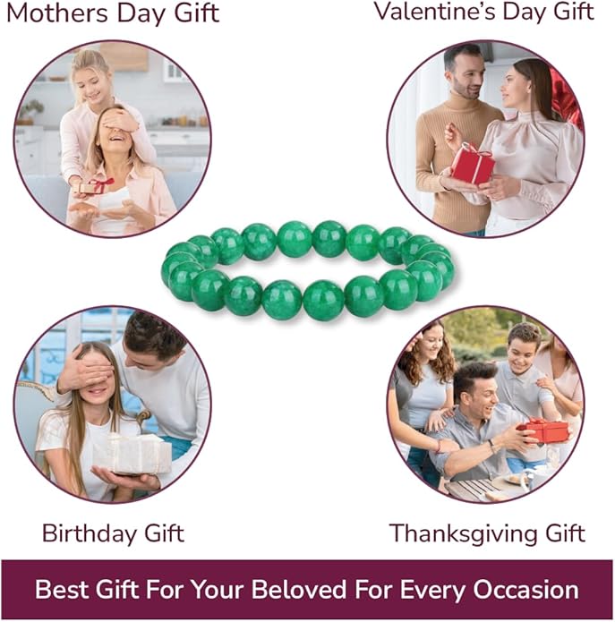 Crystal Vibe 8mm Beaded Bracelets For Women Men - Healing Crystal Bracelet - Adjustable Size