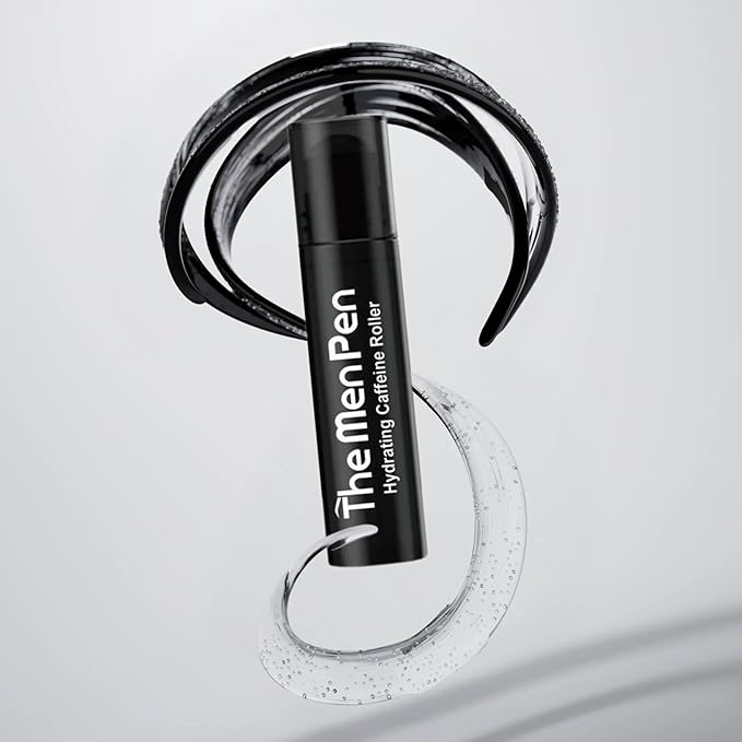 The Men Pen Eye Revival Duo | Caffeine Roller + Peptide Patches | Puffiness, Dark Circle, and Tired Eye Treatment (30 Day Supply)