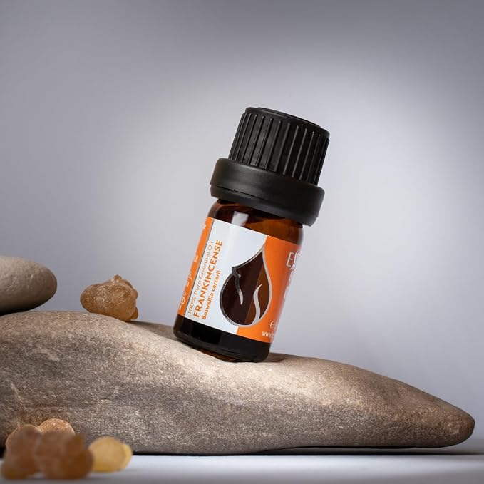 Essences Bulgaria Organic Frankincense Essential Oil 0.17 Fl Oz 5ml Boswellia Carterii - 100% Pure and Natural Undiluted Therapeutic Grade for Aromatherapy with Diffuser or Air Purifier Body Massage