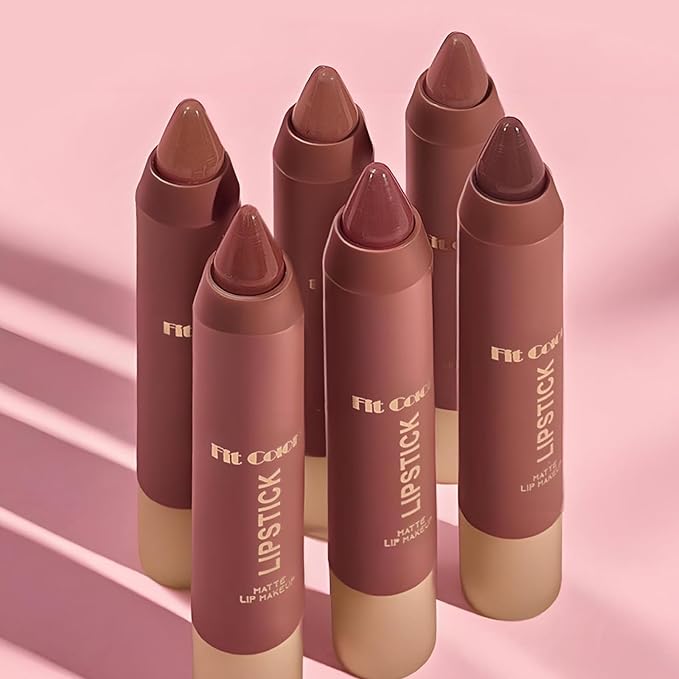 Noerrors 3Pcs Dark Brown Lip Liner and Lipstick Set Kit for Women Light Brown Matte Fall Lipstick Shades Set Lip Stain Long Lasting Lipstick 24 hour Waterproof and Lip Liners Pencil Set Brown Makeup