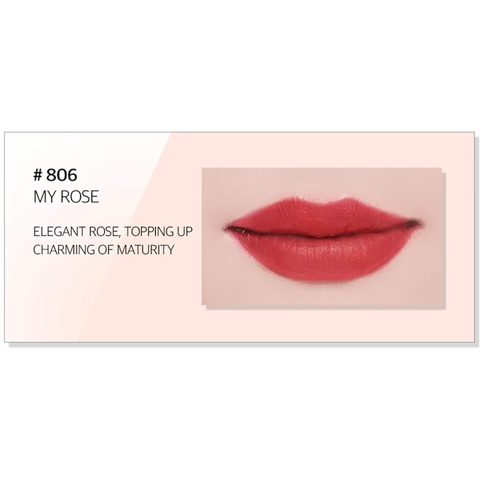 bom My Lipstick #806 Rose Long Lasting Strong MLBB Rose Matte Lipstick Velvet Texture