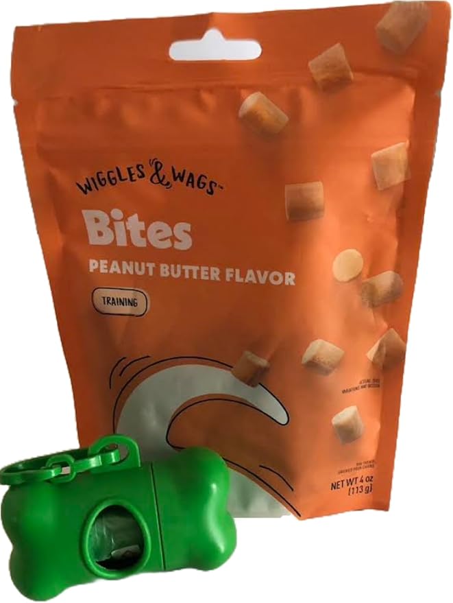 Wiggles & Wags Peanut Butter Training Treats, 1-4 Ounces