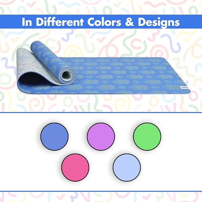 HOME ARCHIVE Premium Yoga Mat 6mm Print Reversible Extra Thick and Large Non Slip Exercise & Fitness Mat for All Types of Yoga Pilates & Floor Workouts (78" x 24" x 6mm Thick)