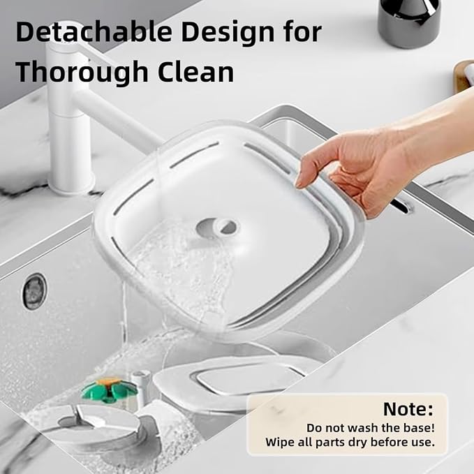 Casfuy 2-in-1 Automatic Cat Feeder & Water Fountain Set, White, 3-L & 2-L