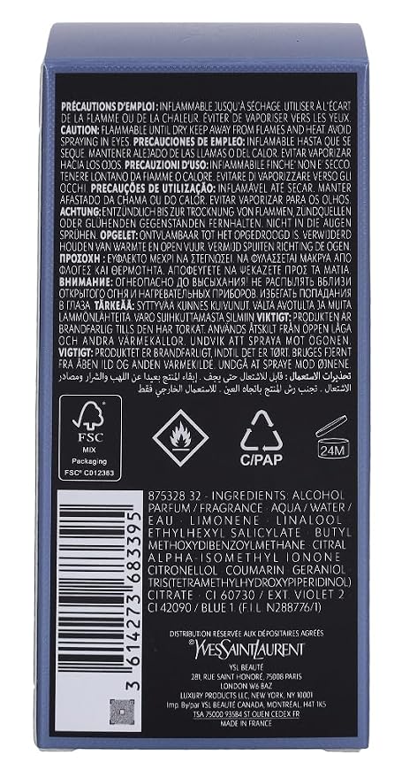 Yves Saint Laurent Y Eau De Toilette Spray for Men, 2.0 Ounce