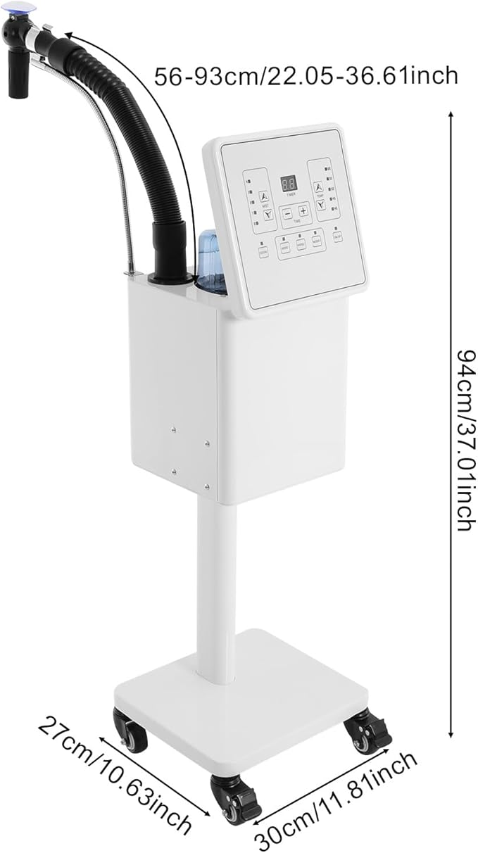 110V 1600W Nano Hair Steamer Machine, Professional Micro Mist Salon Hair Processor, Salon Spa Equipment Vertical Nano Hair Steamer for Deep Hair Care Repair, Hair Styling