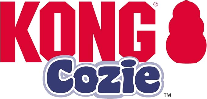 KONG Cozie Plush Dog Toy with Squeaker (Rosie the Rhino, Medium)