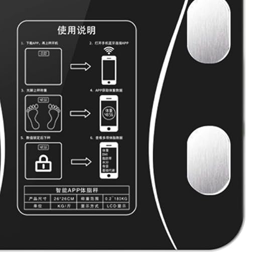 Smart Electric Body Fat Scale - LCD Display Rechargeable Weighing Machine with Tempered Glass, Home Bathroom Scale