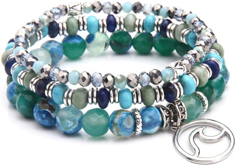 Jardme Healing Crystal Bracelets for Women, 8mm Beaded Natural Stone Stretch Chakra Bracelets Tree of Life Bracelet Jewelry Gifts for Women