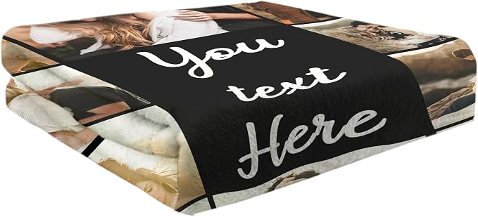 Ship Next Day, Custom Blanket with Picture Customized Photo Blankets Customize, Customizable Blanket, Personalized Christmas Funny Gifts for Couple, Girlfriend, Boyfriend, Mom, Dad, Wife, Husband