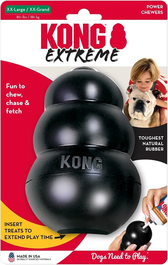 KONG Extreme Dog Toy, Durable Natural Rubber Chew, for XX-Large Dogs