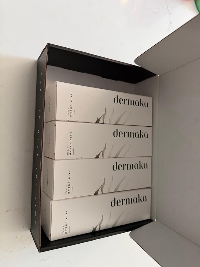 Dermaka Skin Cream, 4 Pack Skin Care Cream (4oz) - Moisturizer for Sensitive Skin with Vitamin A & E