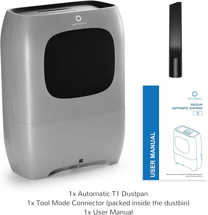 AIRTHEREAL T1 Touchless Vacuum Automatic Dustpan, Auto Sensor, 20Kpa 1500W