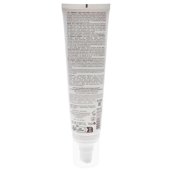 Gamarde Baby and Children Sun Fluid SPF 30 Sunscreen - Mineral Sunscreen for Kids - Invisible Texture, Chemical-Free, and Preservative-Free - 3.38 oz