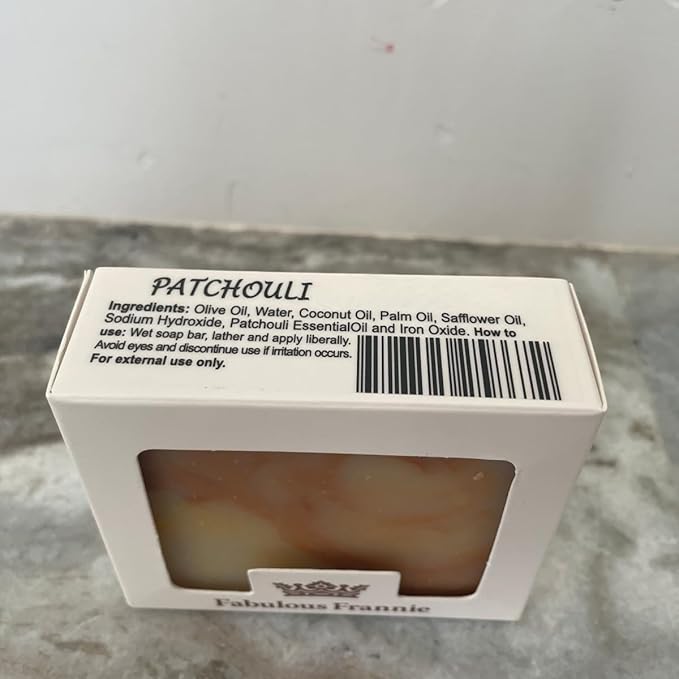 Fabulous Frannie Patchouli All Natural Herbal Soap 4 oz Made with Pure Essential Oils
