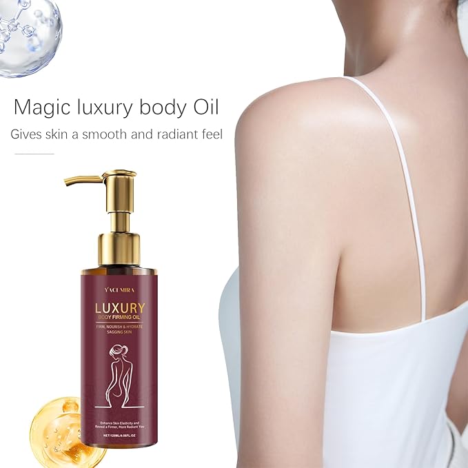 Body Firming Oil – Skin Tightening & Moisturizing Treatment for Smooth, Firm & Glowing Skin– 4.06 Fl Oz