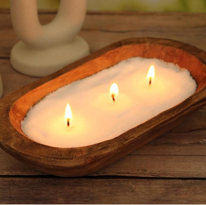Simply Soson 1 lb White Citronella Lavender Scented Pearled Sand Candle, Long Lasting Powder Candle, Refillable Pearl Sand with 10 Wicks